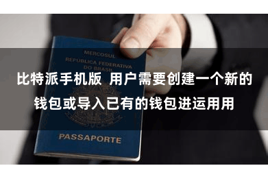 比特派手机版  用户需要创建一个新的钱包或导入已有的钱包进运用用
